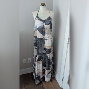 Vacancy Maxi Backless Watercolour Dress